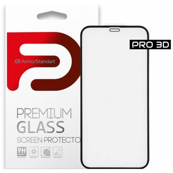 Скло захисне Armorstandart Pro 3D для Apple iPhone 12/12 Pro Black (ARM57355) Скло захисне Armorstandart Pro 3D для Apple iPhone 12/12 Pro Black (ARM57355)