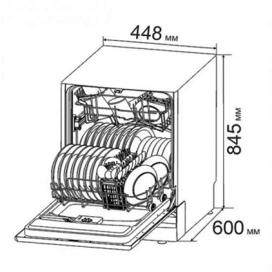 Посудомийна машина PRIME Technics PDW 4596 W Посудомийна машина PRIME Technics PDW 4596 W
