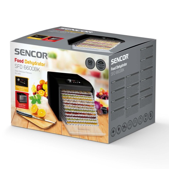 Сушка для овочів та фруктів Sencor SFD 6600BK Сушка для овочів та фруктів Sencor SFD 6600BK