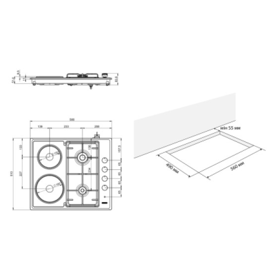 Варочная поверхность Eleyus DUO 60 IS H2 EF Варочная поверхность Eleyus DUO 60 IS H2 EF