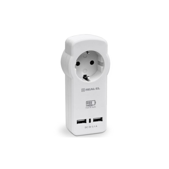 Зарядное устройство REAL-EL 2*USB 15W (CS-30) Зарядное устройство REAL-EL 2*USB 15W (CS-30)