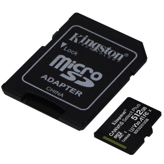 Карта пам'яті Kingston 512GB microSD class 10 A1 Canvas Select Plus (SDCS2/512GB) Карта пам'яті Kingston 512GB microSD class 10 A1 Canvas Select Plus (SDCS2/512GB)