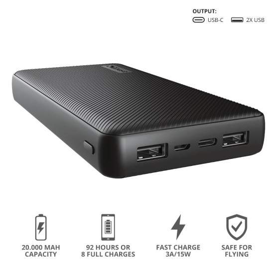 Батарея універсальна Trust Primo 20000 mAh Black (23593) Батарея універсальна Trust Primo 20000 mAh Black (23593)