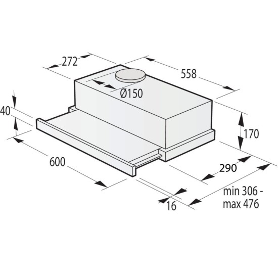 Витяжка кухонна Gorenje TH64E4BG Витяжка кухонна Gorenje TH64E4BG