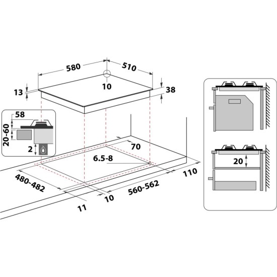 Варочная поверхность Whirlpool TKRL660IX Варочная поверхность Whirlpool TKRL660IX