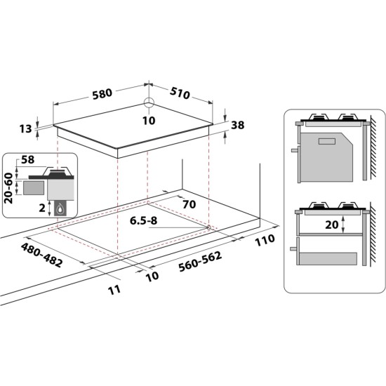 Варочная поверхность Whirlpool TGML660NB Варочная поверхность Whirlpool TGML660NB