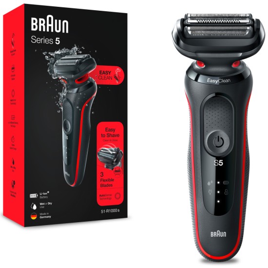 Електробритва Braun Series 5 51-R1000s BLACK / RED Електробритва Braun Series 5 51-R1000s BLACK / RED