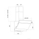 Вытяжка кухонная Pyramida MSH 60 SRC (650) GBL Вытяжка кухонная Pyramida MSH 60 SRC (650) GBL