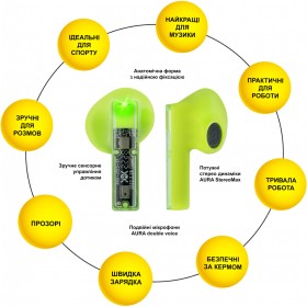 Наушники AURA 6 Green (TWSA6G)