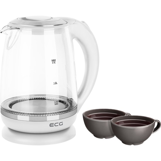 Електрочайник ECG RK 2020 White Glass (RK2020 White Glass) Електрочайник ECG RK 2020 White Glass (RK2020 White Glass)