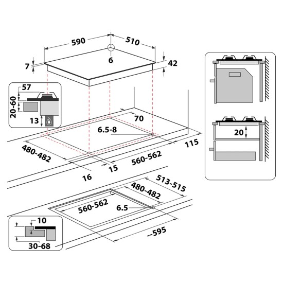 Варочная поверхность Whirlpool GOFL629NB Варочная поверхность Whirlpool GOFL629NB