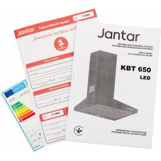 Вытяжка кухонная Jantar KBT 650 LED 60 IS Вытяжка кухонная Jantar KBT 650 LED 60 IS