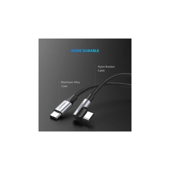 Дата кабель USB-C to USB-C 2.0m 60W US255 Black Gray Ugreen (50125) Дата кабель USB-C to USB-C 2.0m 60W US255 Black Gray Ugreen (50125)