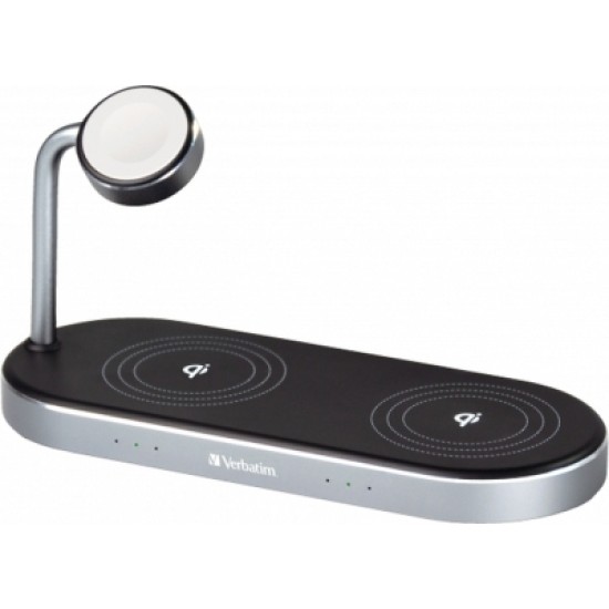 Зарядное устройство Verbatim 3in1 Apple Watch and Dual iPhone Charging Stand (49557) Зарядное устройство Verbatim 3in1 Apple Watch and Dual iPhone Charging Stand (49557)