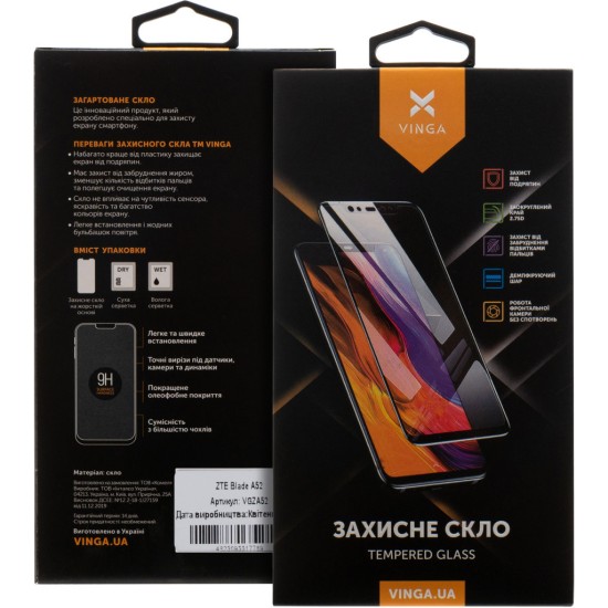 Скло захисне Vinga ZTE Blade A52 (VGZA52) Скло захисне Vinga ZTE Blade A52 (VGZA52)
