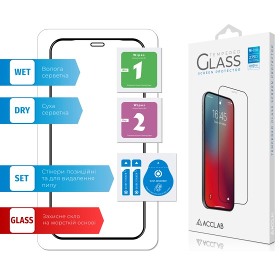 Скло захисне ACCLAB Full Glue Apple iPhone 12 (1283126508219) Скло захисне ACCLAB Full Glue Apple iPhone 12 (1283126508219)