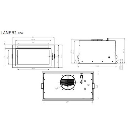 Вытяжка кухонная Elica LANE BL MAT/A/52 Вытяжка кухонная Elica LANE BL MAT/A/52
