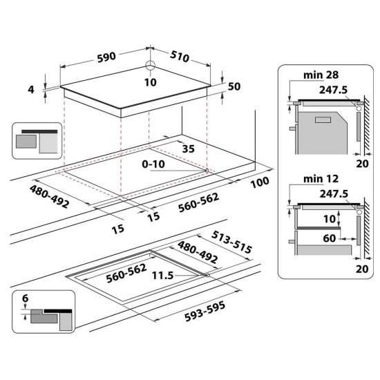 Варочная поверхность Whirlpool WLB4060CPNE Варочная поверхность Whirlpool WLB4060CPNE