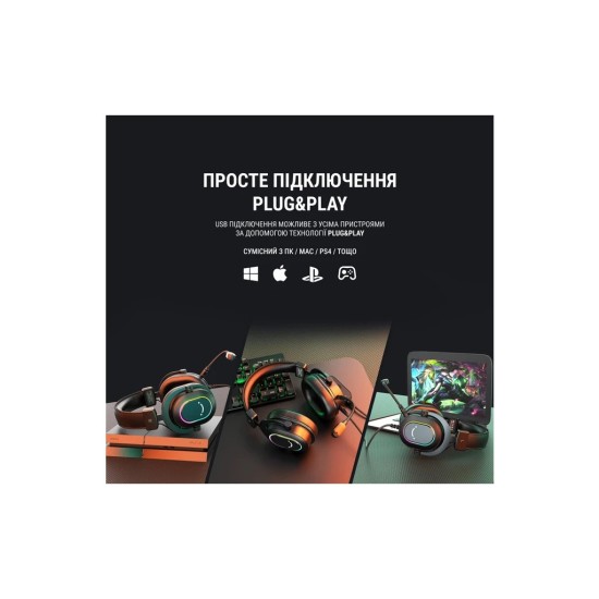 Навушники Fifine H6 RGB 7.1 Black (H6) Навушники Fifine H6 RGB 7.1 Black (H6)