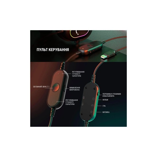 Навушники Fifine H6 RGB 7.1 Black (H6) Навушники Fifine H6 RGB 7.1 Black (H6)