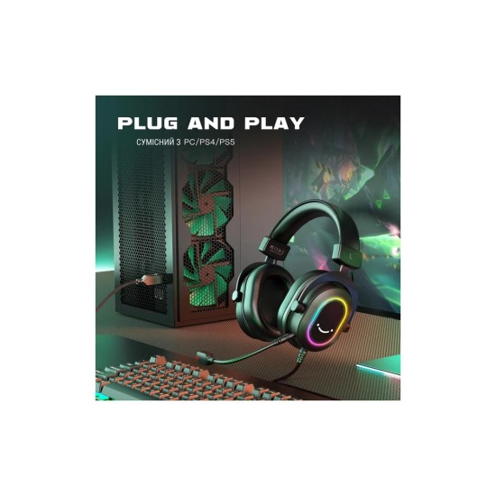 Навушники Fifine H6 RGB 7.1 Black (H6) Навушники Fifine H6 RGB 7.1 Black (H6)