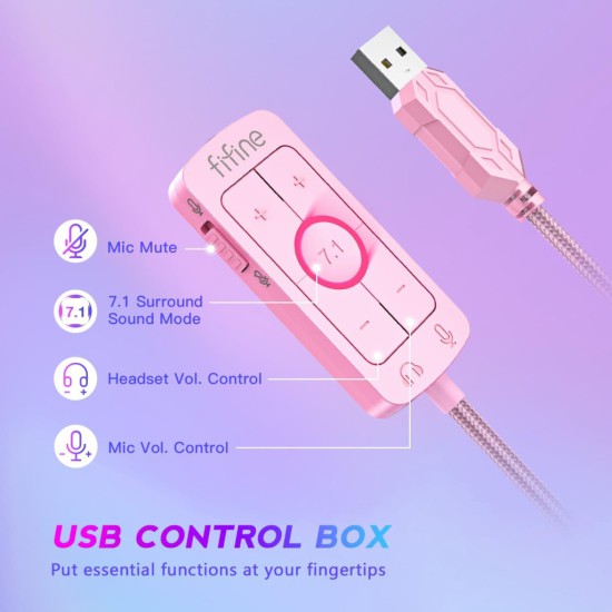 Навушники Fifine H9P Pink (H9P) Навушники Fifine H9P Pink (H9P)