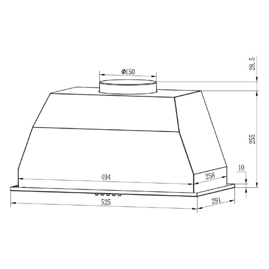 Витяжка кухонна Grunhelm GVC 020 W Витяжка кухонна Grunhelm GVC 020 W