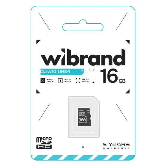 Карта пам'яті Wibrand 16GB microSD class 10 UHS-I (WICDHU1/16GB) Карта пам'яті Wibrand 16GB microSD class 10 UHS-I (WICDHU1/16GB)
