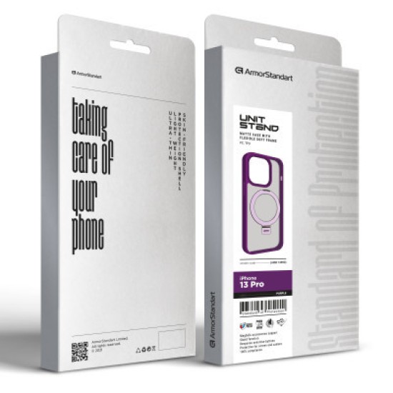 Чехол для мобильного телефона Armorstandart Unit Stand Apple iPhone 13 Pro Purple (ARM74898) Чехол для мобильного телефона Armorstandart Unit Stand Apple iPhone 13 Pro Purple (ARM74898)
