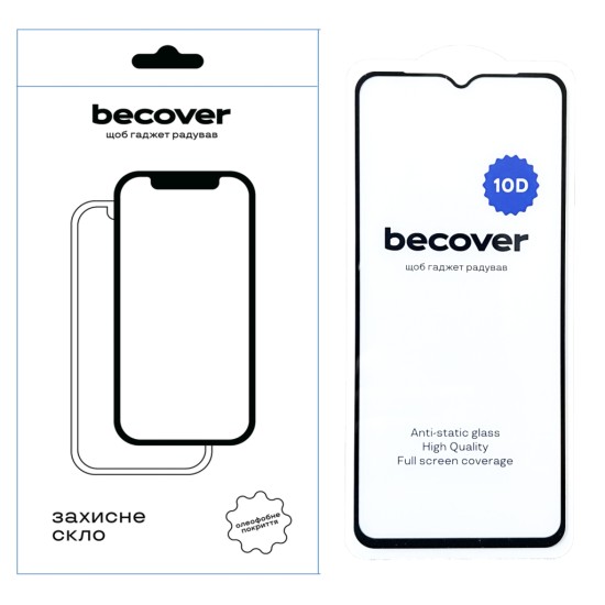 Скло захисне BeCover Honor X6a 10D Black (711333) Скло захисне BeCover Honor X6a 10D Black (711333)
