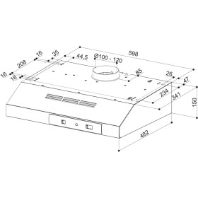 Вытяжка кухонная Faber 741 Base W A60, білий (300.0557.477)