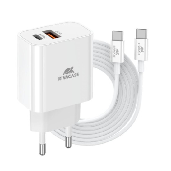 Зарядное устройство RivaCase 2хUSB-А + Type-C PD 20W+QC3.0 кабель Type-C white (PS4102 WD4 (White)) Зарядное устройство RivaCase 2хUSB-А + Type-C PD 20W+QC3.0 кабель Type-C white (PS4102 WD4 (White))