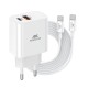 Зарядное устройство RivaCase 2хUSB-А + Type-C PD 20W+QC3.0 кабель Type-C white (PS4102 WD4 (White)) Зарядное устройство RivaCase 2хUSB-А + Type-C PD 20W+QC3.0 кабель Type-C white (PS4102 WD4 (White))