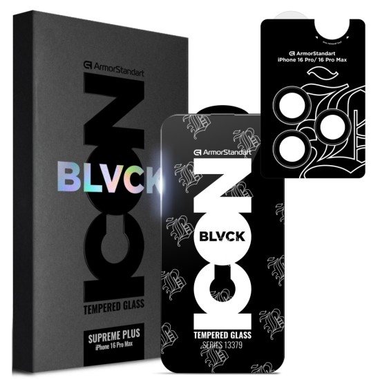 Стекло защитное Armorstandart Supreme Plus Black Icon Apple iPhone 16 Pro Max (ARM80297) Стекло защитное Armorstandart Supreme Plus Black Icon Apple iPhone 16 Pro Max (ARM80297)