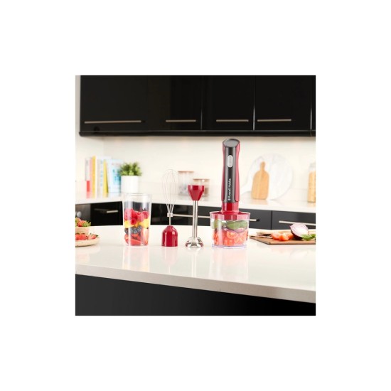 Блендер Russell Hobbs Hobbs заглибний Desire Red, 500Вт, чаша-500мл, вінчик, міні-подріб. (27140-56) Блендер Russell Hobbs Hobbs заглибний Desire Red, 500Вт, чаша-500мл, вінчик, міні-подріб. (27140-56)