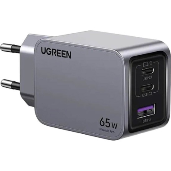 Зарядное устройство Ugreen 3xUSB 65W (2хUSB-C+USB-A) Gan Nexode Pro X755 (25871) Зарядное устройство Ugreen 3xUSB 65W (2хUSB-C+USB-A) Gan Nexode Pro X755 (25871)