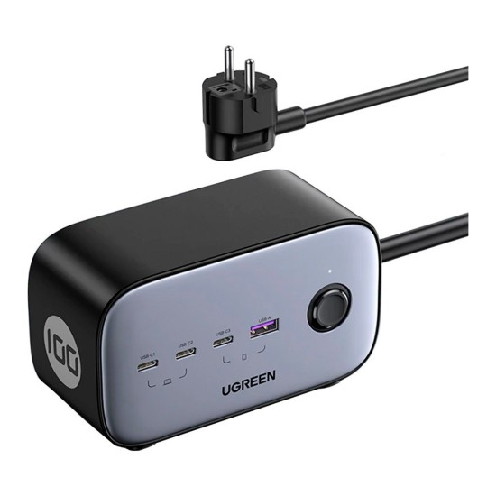 Зарядний пристрій Ugreen 4xUSB 100W Nexode Pro (3хUSB-C+USB-A+2хSchuko) CD270 (60167) Зарядний пристрій Ugreen 4xUSB 100W Nexode Pro (3хUSB-C+USB-A+2хSchuko) CD270 (60167)