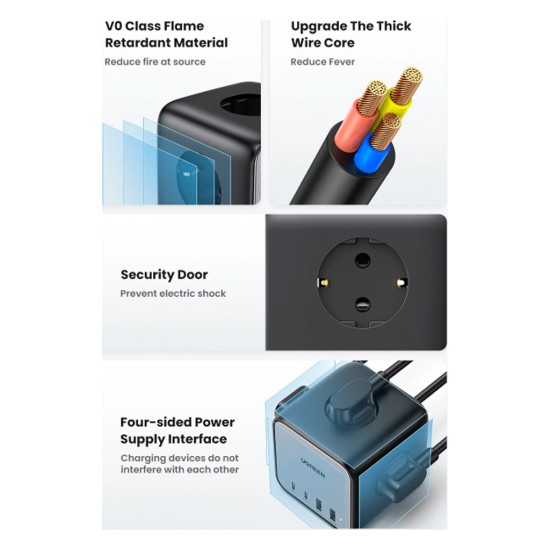 Зарядний пристрій Ugreen 4xUSB 65W DigiNest Cube (2хUSB-C+2xUSB-A) CD268 (60113) Зарядний пристрій Ugreen 4xUSB 65W DigiNest Cube (2хUSB-C+2xUSB-A) CD268 (60113)
