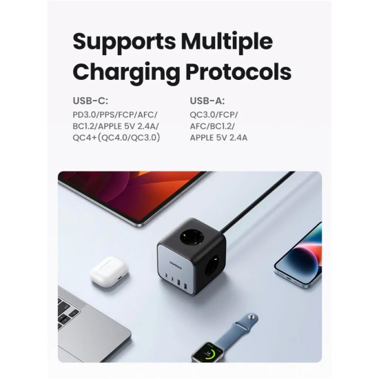 Зарядний пристрій Ugreen 4xUSB 65W DigiNest Cube (2хUSB-C+2xUSB-A) CD268 (60113) Зарядний пристрій Ugreen 4xUSB 65W DigiNest Cube (2хUSB-C+2xUSB-A) CD268 (60113)