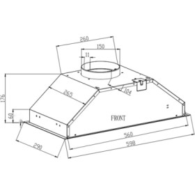 Вытяжка кухонная Interline SMART S BL A/60/T