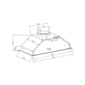 Вытяжка кухонная Interline SMART S WH A/60/T