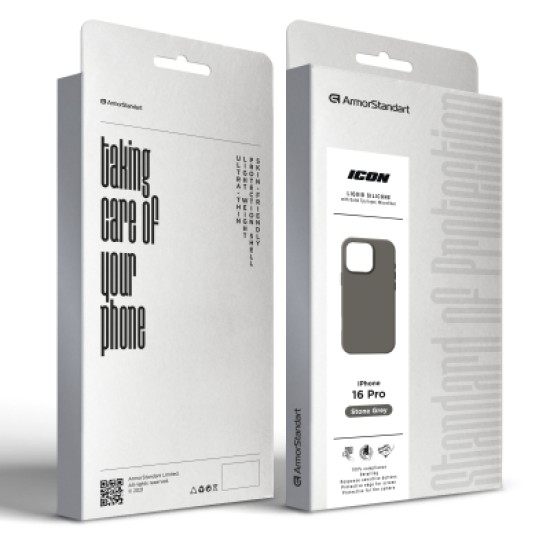 Чехол для мобильного телефона Armorstandart ICON2 Case Apple iPhone 16 Pro Stone Grey (ARM81301) Чехол для мобильного телефона Armorstandart ICON2 Case Apple iPhone 16 Pro Stone Grey (ARM81301)