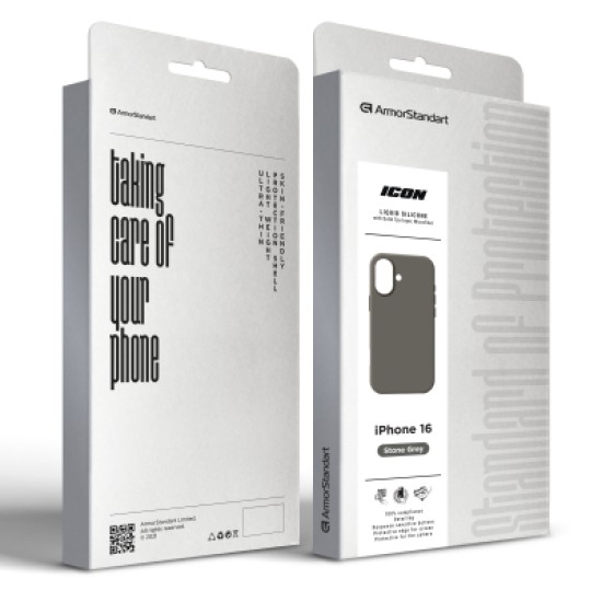 Чохол до мобільного телефона Armorstandart ICON2 Case Apple iPhone 16 Stone Grey (ARM81296) Чохол до мобільного телефона Armorstandart ICON2 Case Apple iPhone 16 Stone Grey (ARM81296)
