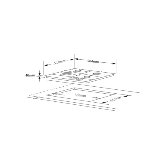 Варочна поверхня Interline HGG 964 FGT BH Nano Matte Варочна поверхня Interline HGG 964 FGT BH Nano Matte