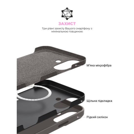 Чохол до мобільного телефона Armorstandart ICON2 MagSafe Apple iPhone 16 Stone Grey (ARM81311) Чохол до мобільного телефона Armorstandart ICON2 MagSafe Apple iPhone 16 Stone Grey (ARM81311)