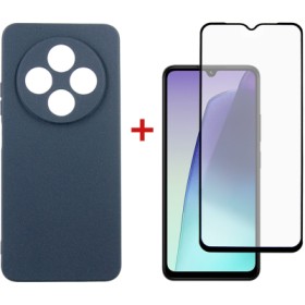 Чохол до мобільного телефона Dengos Xiaomi Redmi 14C Carbon + glass (Blue) (DG-KM-120)