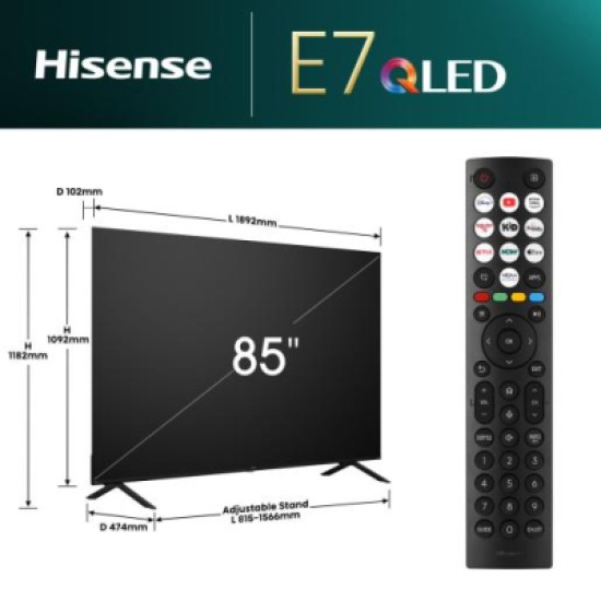 Телевізор Hisense 85E7NQ Телевізор Hisense 85E7NQ