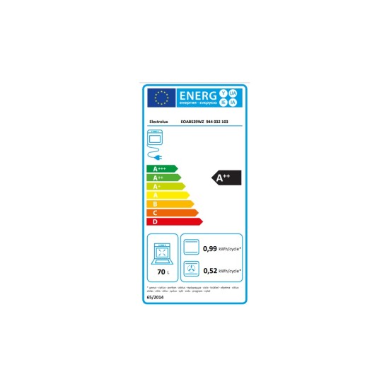 Духова шафа Electrolux EOABS39WZ Духова шафа Electrolux EOABS39WZ