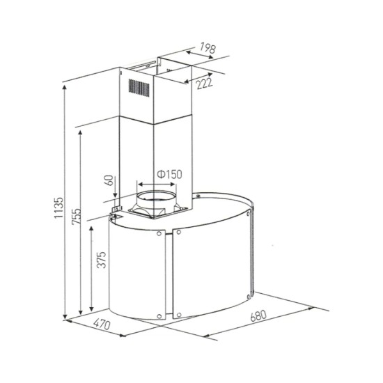 Вытяжка кухонная Kaiser A 7425 Eco Вытяжка кухонная Kaiser A 7425 Eco