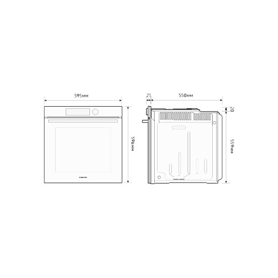 Духова шафа Samsung NV7B4125ZAK/WT Духова шафа Samsung NV7B4125ZAK/WT